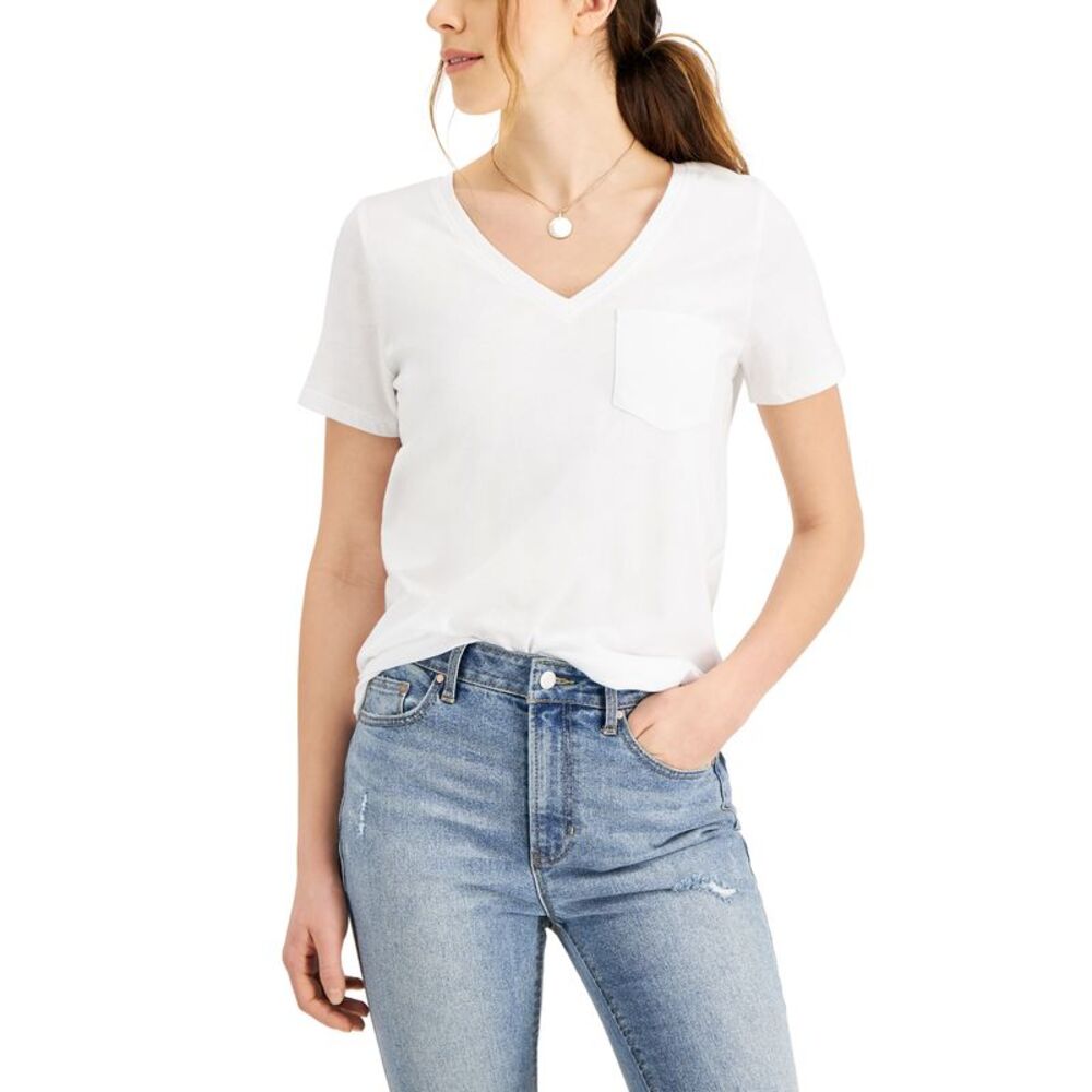 Style & Co Cotton V Neck T-Shirt